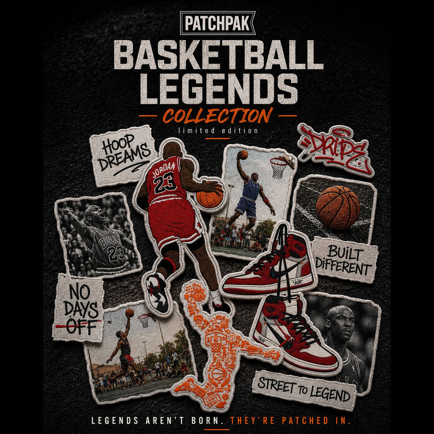 Basketball Legends Patches Bundle — limited edition